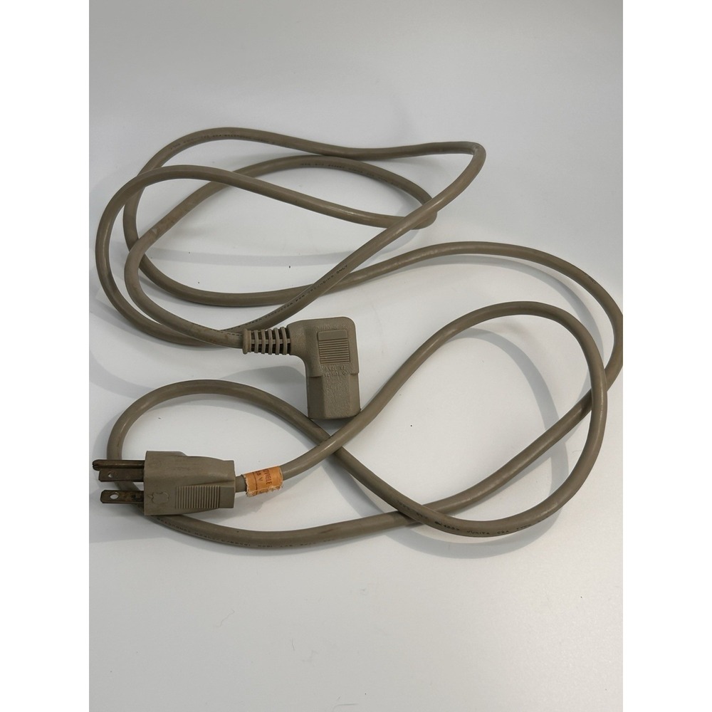Rare Apple Logo Beige Power Cable L-Shaped Vintage Mac IIe SE/30
